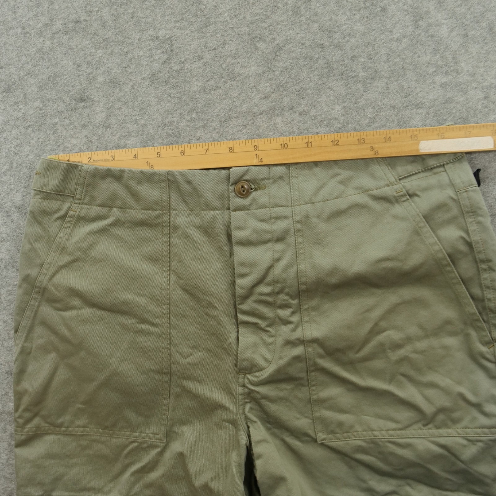 Unless Collective Shorts Mens Larg Egreen Flat Front Chino Streetwear Gorp Core — image 7 of 8